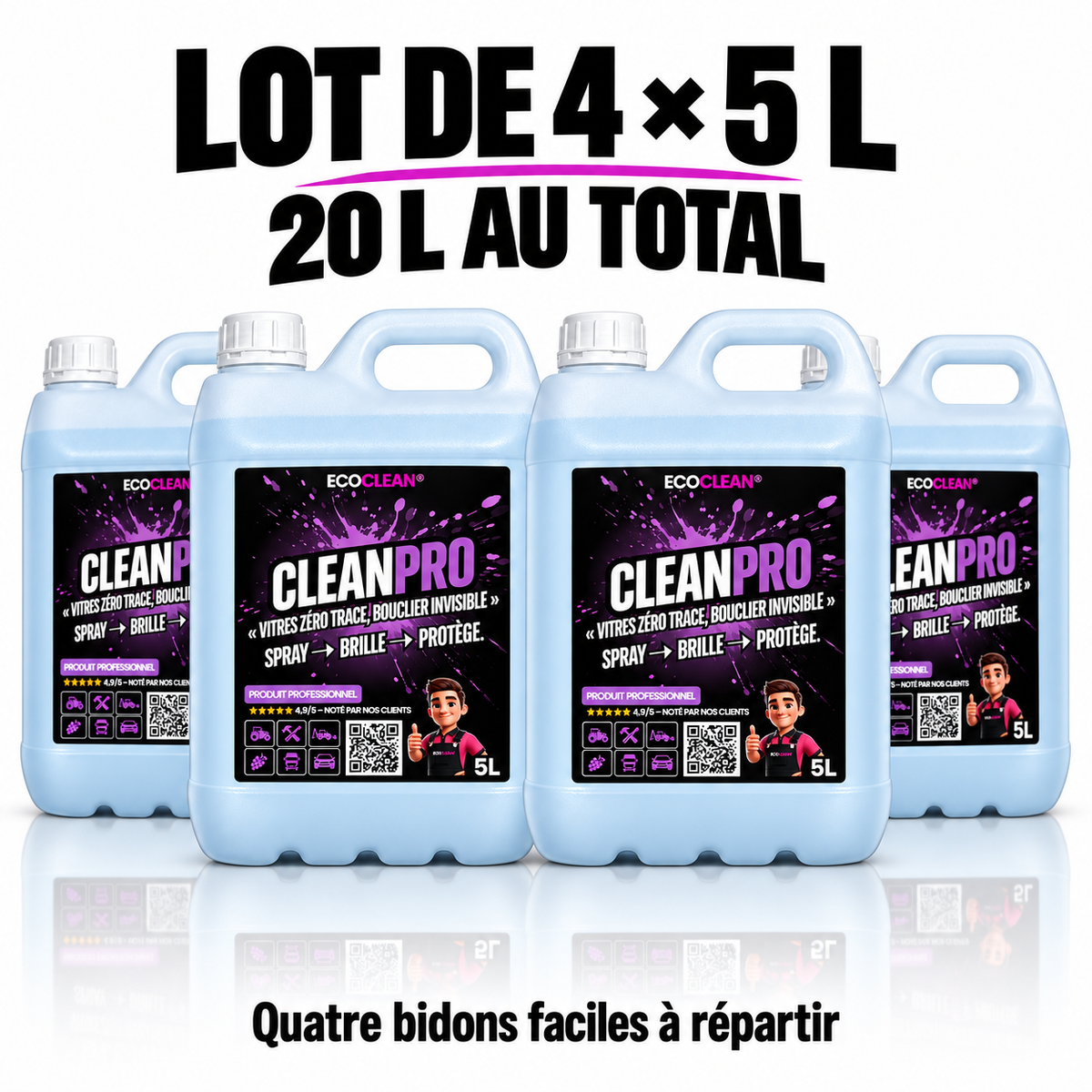 Pack 20 L (4×5 L) — CleanPro EcoClean®