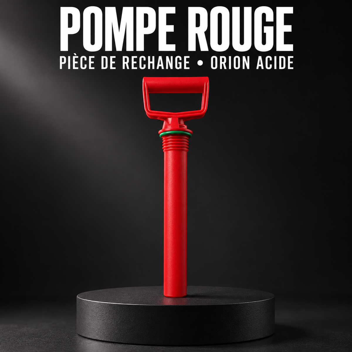Pompe rouge de rechange Orion Acide 132A023, vendue seule — présentation sur fond sombre