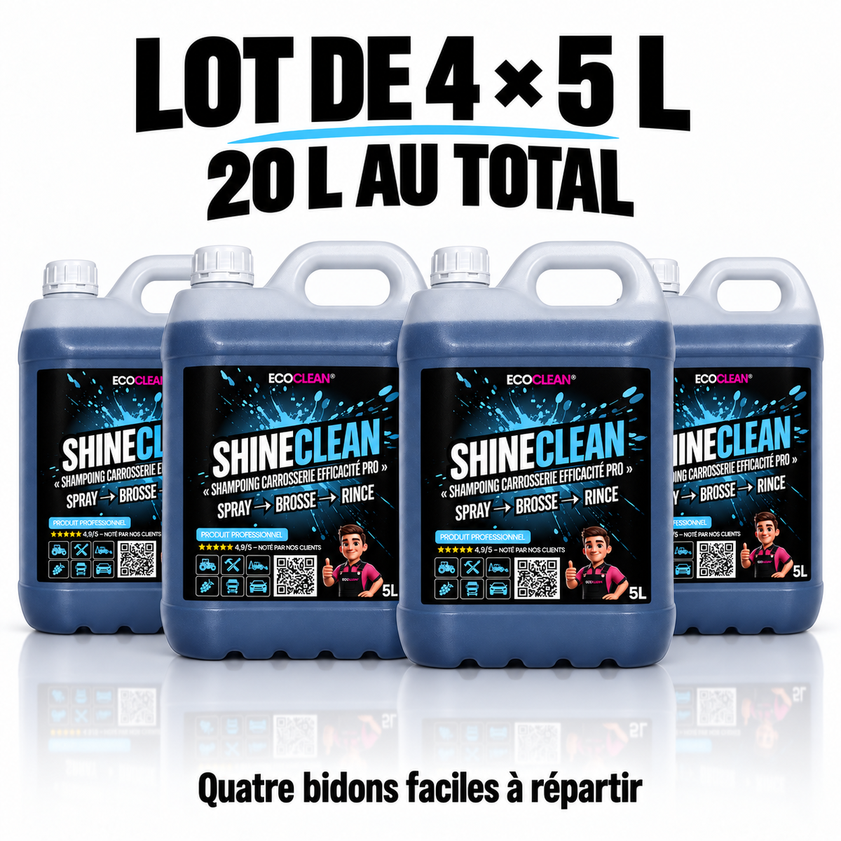 Pack 20 L (4×5 L) — ShineClean EcoClean®