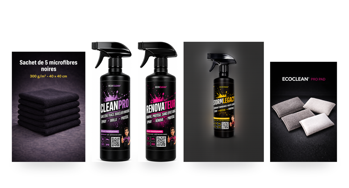 Pack Cabine & Intérieur EcoClean — contenu du pack