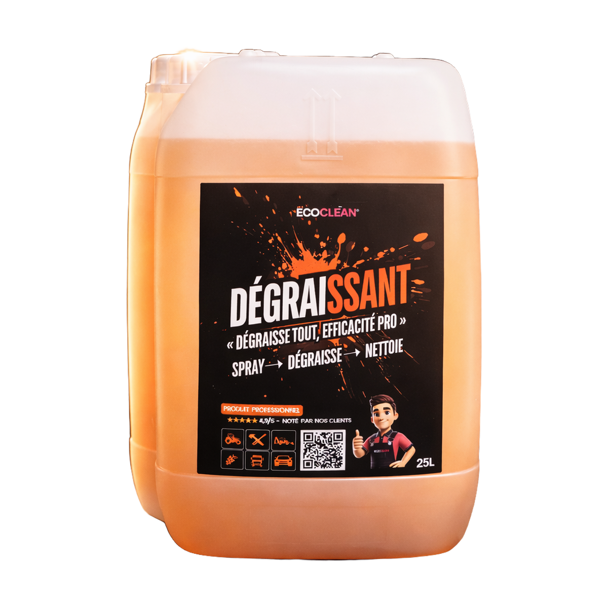 Dégraissant EcoClean® 25 L — Volume exploitation