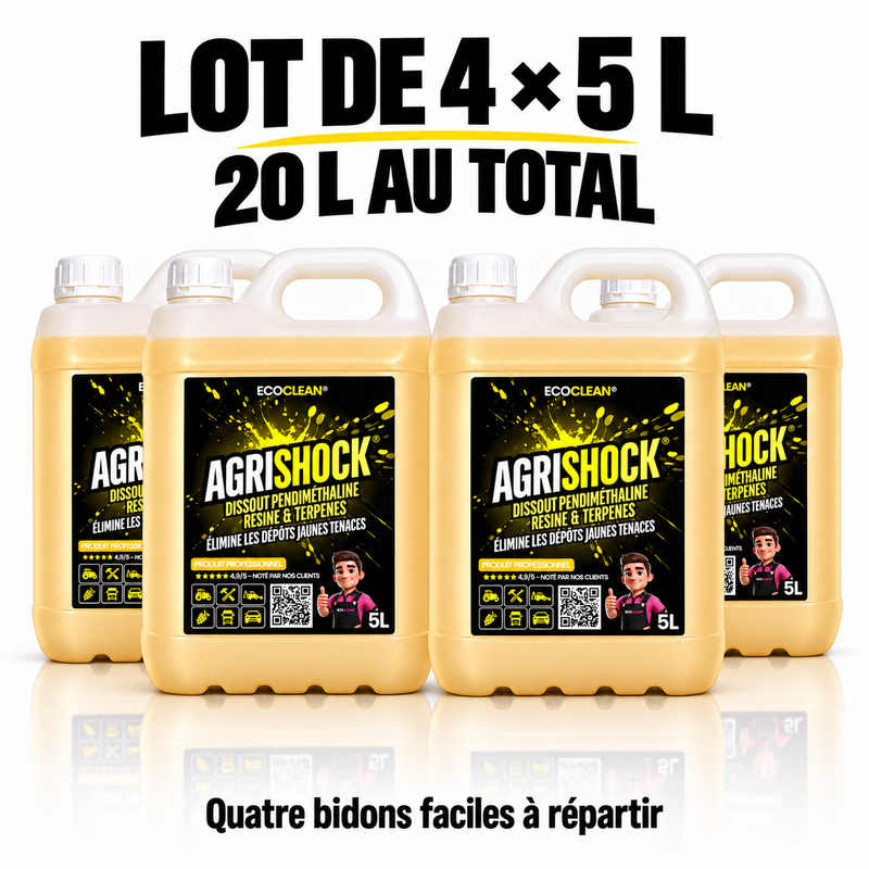 Pack 20 L (4×5 L) — Agrishock EcoClean®