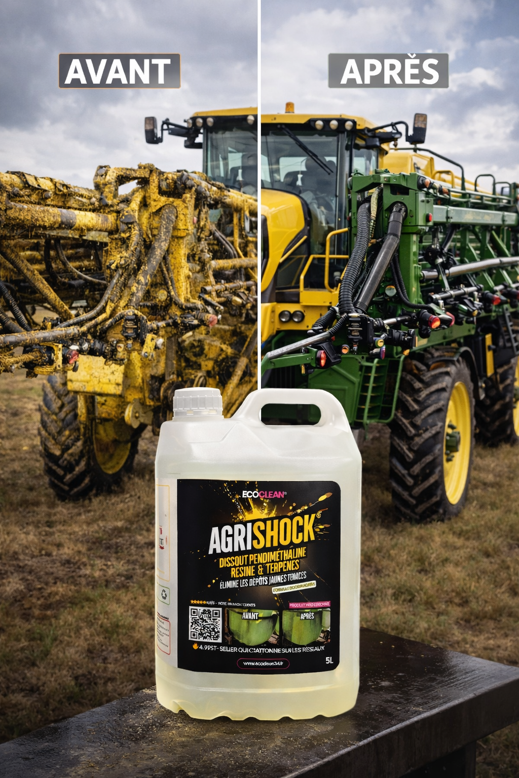 Agrishock® EcoClean® — Seul produit contre les taches de pendiméthaline