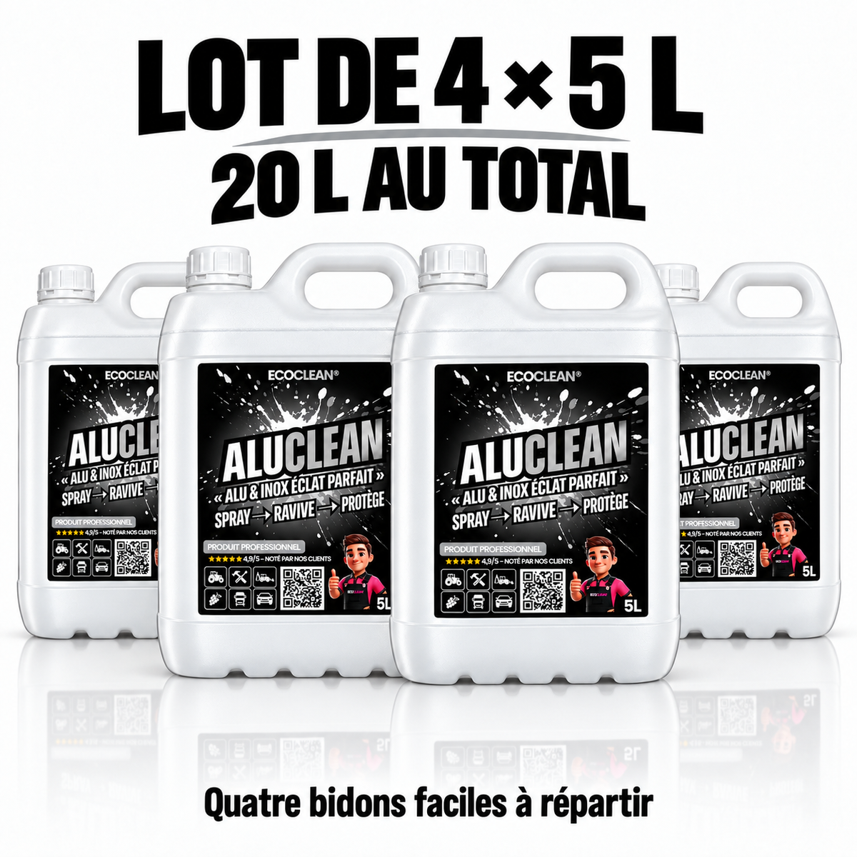 Pack 20 L (4×5 L) — Aluclean EcoClean®