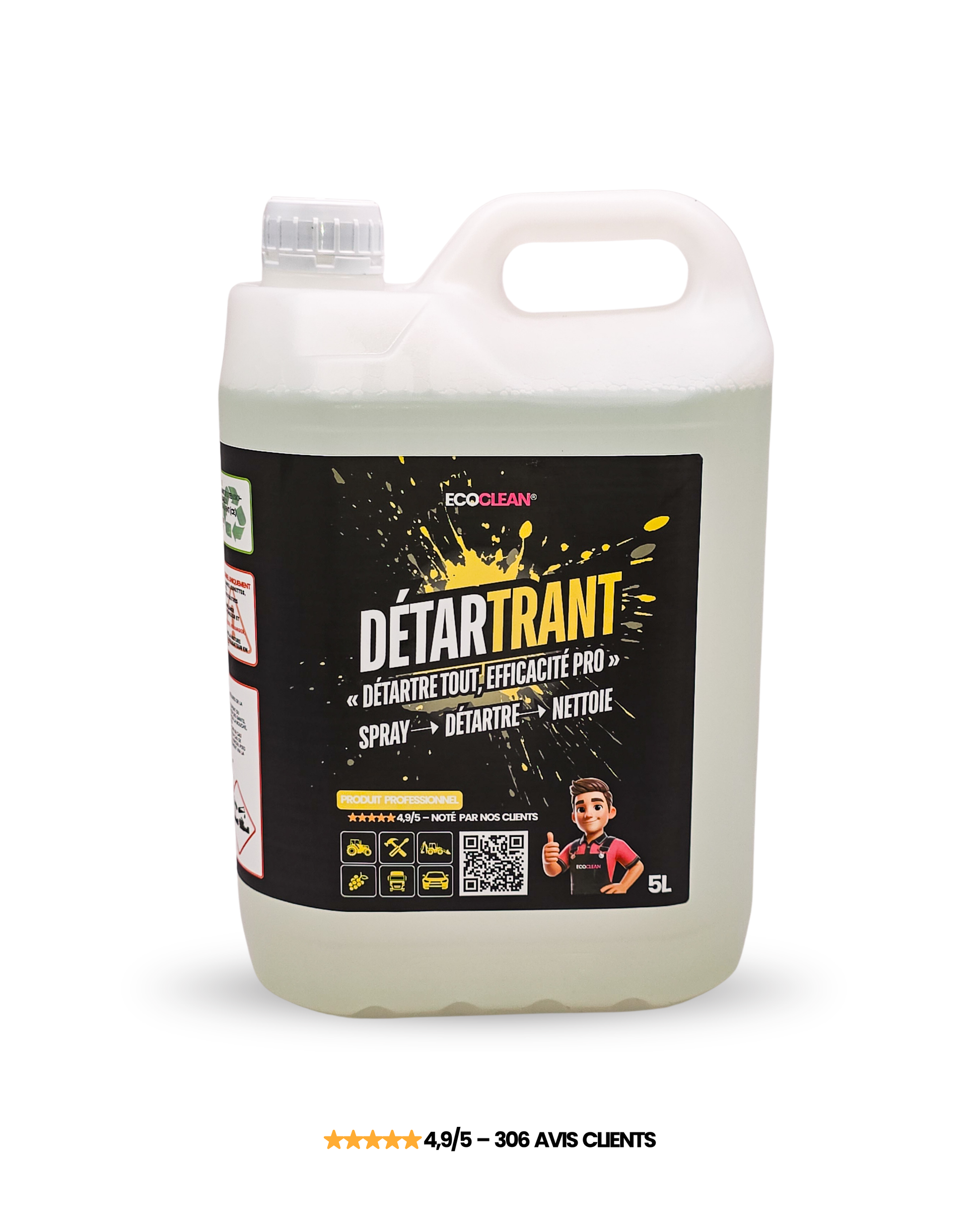 Détartrant Pro EcoClean® — élimination du calcaire et du tartre sur cuves et engins