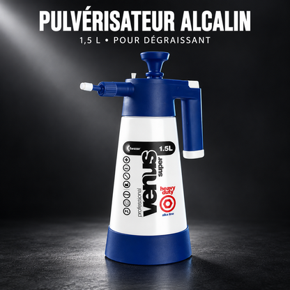 Pulvérisateur alcalin 1,5 L EcoClean® au repère bleu — présentation sur fond sombre