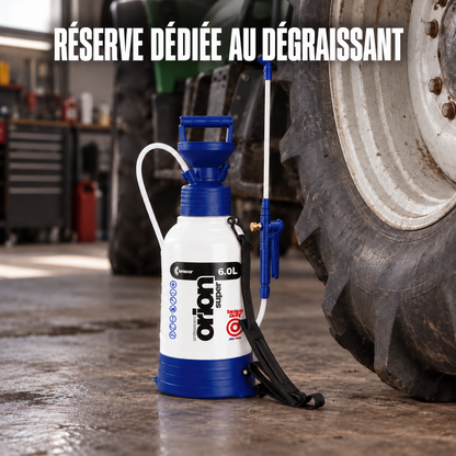 Pulvérisateur alcalin 6 L EcoClean® présenté en situation de nettoyage professionnel