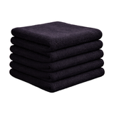 Lot de 5 microfibres professionnelles noires 300 g/m² EcoClean®