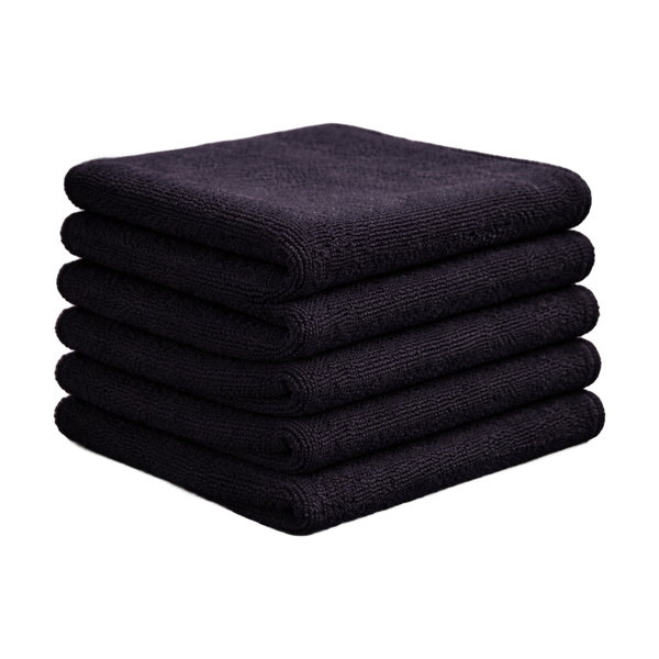 Lot de 5 microfibres professionnelles noires 300 g/m² EcoClean®