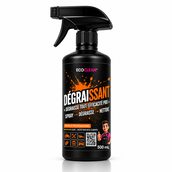 Dégraissant Pro 500 mL + pulvérisateur alcalin 1,5 L