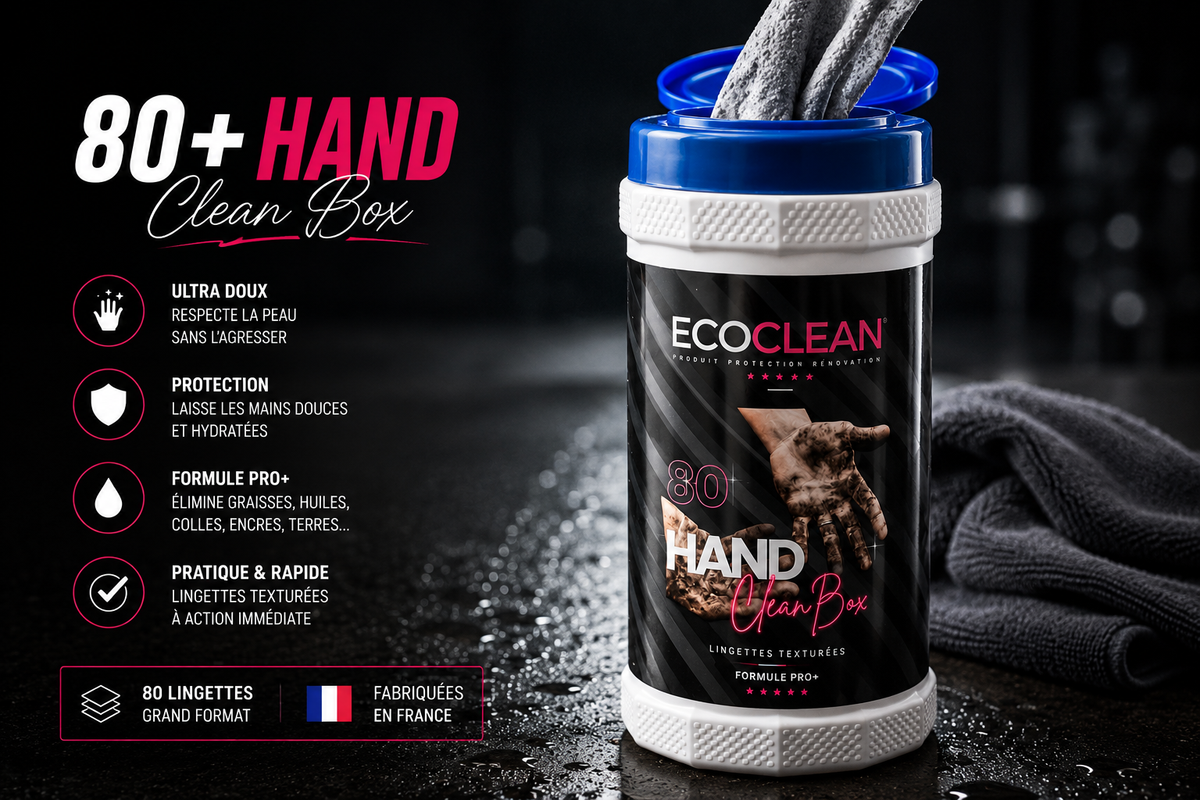 Handclean Box EcoClean® — lingette double-face en situation atelier